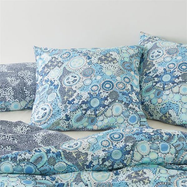 Adairs Blue Cungelella Kalkatungu Pillowcase European each