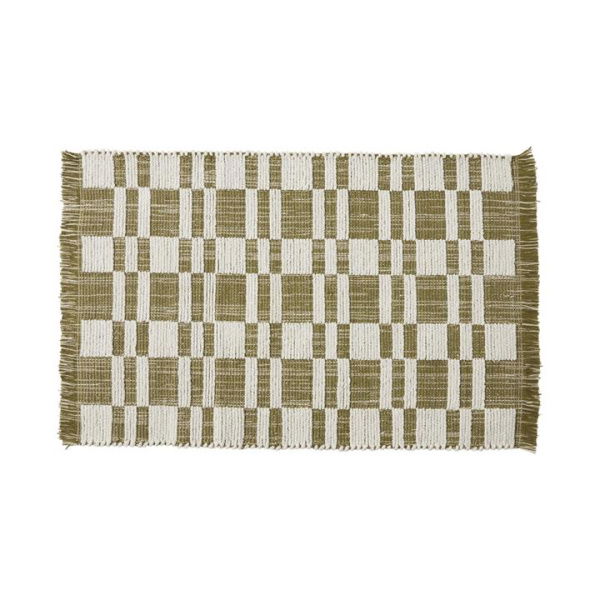 Adairs Curtis Khaki Indoor Mat - Green (Green Indoor Mat)