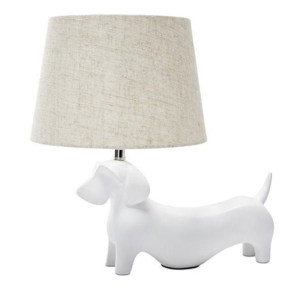 Adairs Dachshund White Table Light (White Table Light)