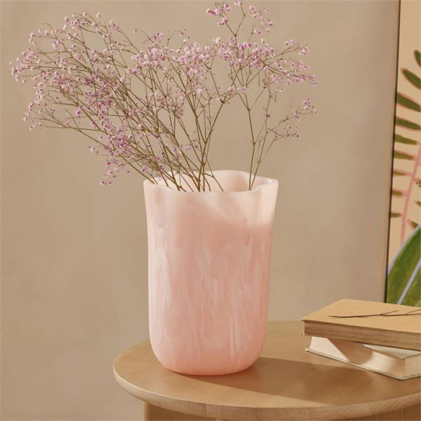 Adairs Dahlia Pink Resin Vase (Pink Vase)