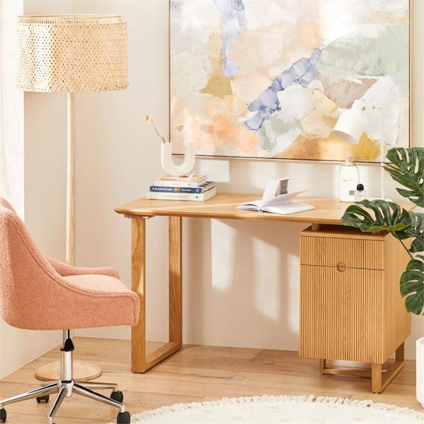 Adairs Natural Unknown Denmark Desk Oak Natural