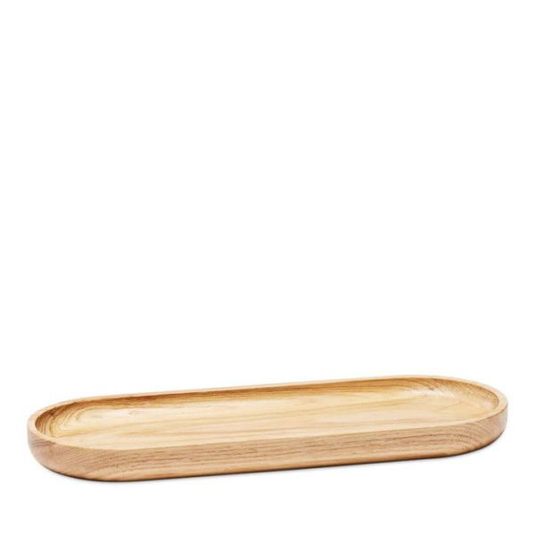 Adairs Natural Tray Devon Natural Oval Ashwood Tray