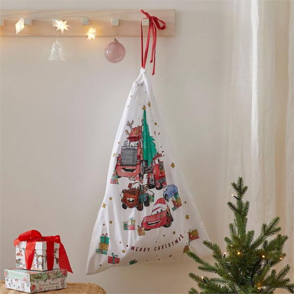 Adairs White Santa Sack Disney Pixar Cars Christmas