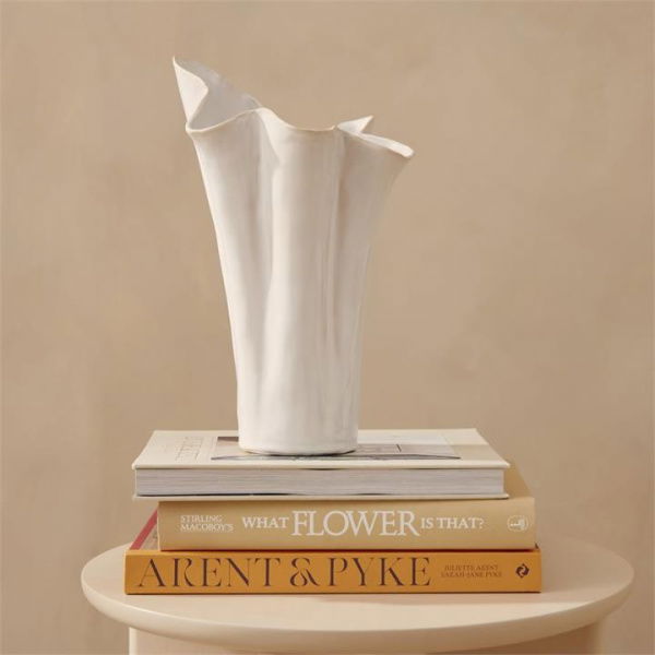 Adairs Drape White Vase (White Vase)