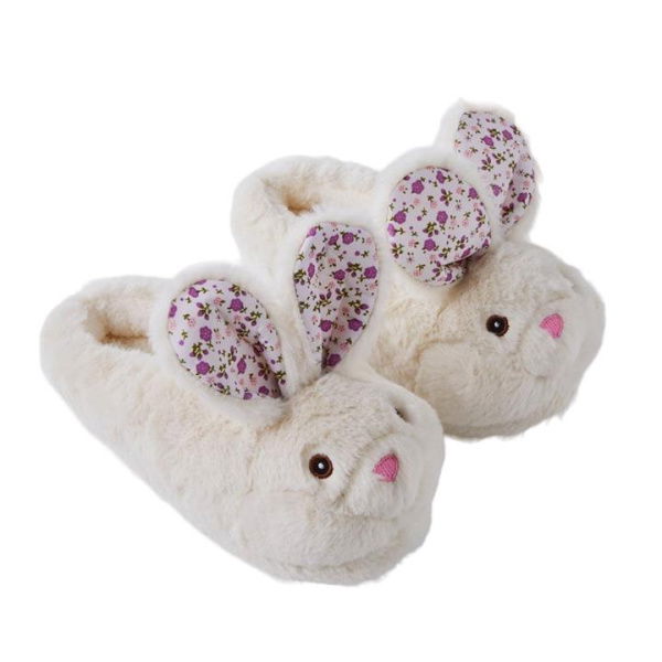 Adairs Easter Lilac Floral Patches Novelty Slippers - Purple (Purple MED/LRG)