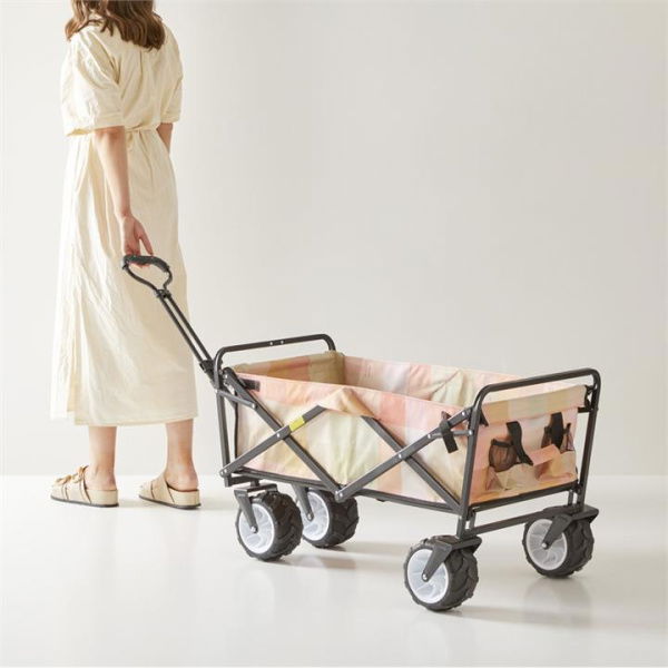 Adairs Pink Beach Trolley Eden Check Beach Trolley