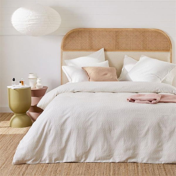 Adairs White Single Elodie Off White Quilt Cover