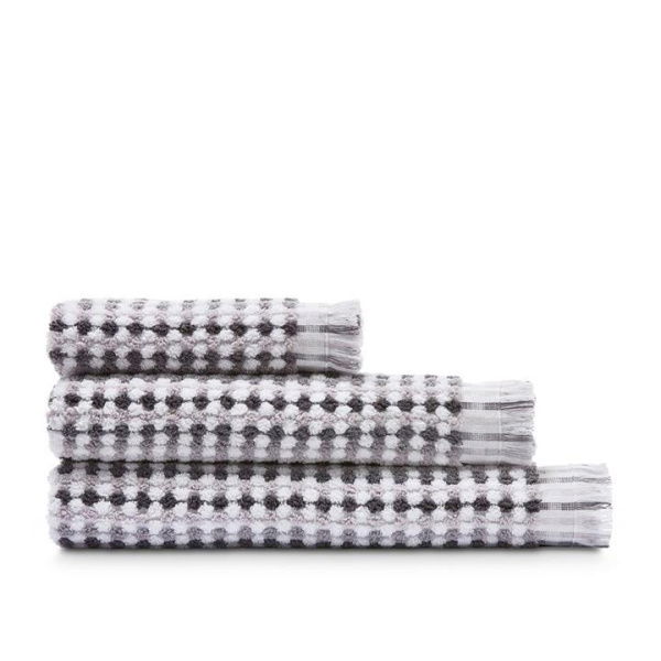 Adairs Grey Hand Towel European Kadikoy Grey Multi Turkish Cotton Towel Range