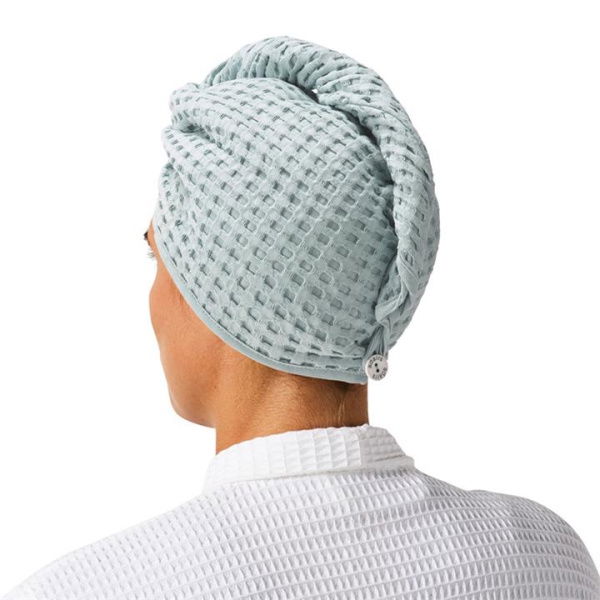 Adairs Blue European Sky Blue Waffle Hair Towel Wrap