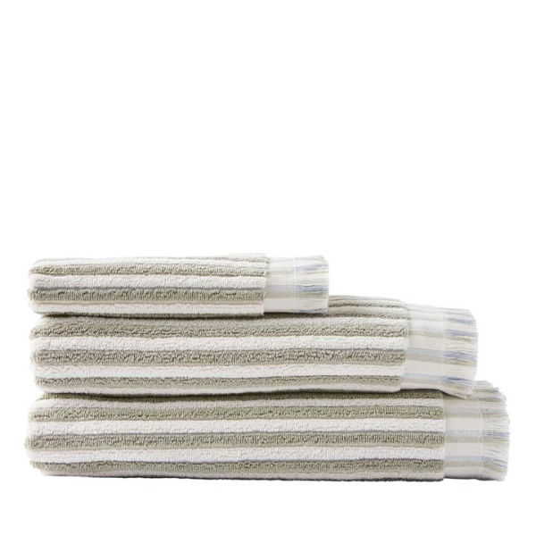 Adairs Green European Sophia Green Tea & French Blue Turkish Cotton Bath Towel