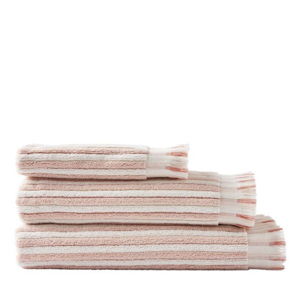 Adairs Pink Bath Sheet European Sophia Paprika & Nude Pink Turkish Cotton