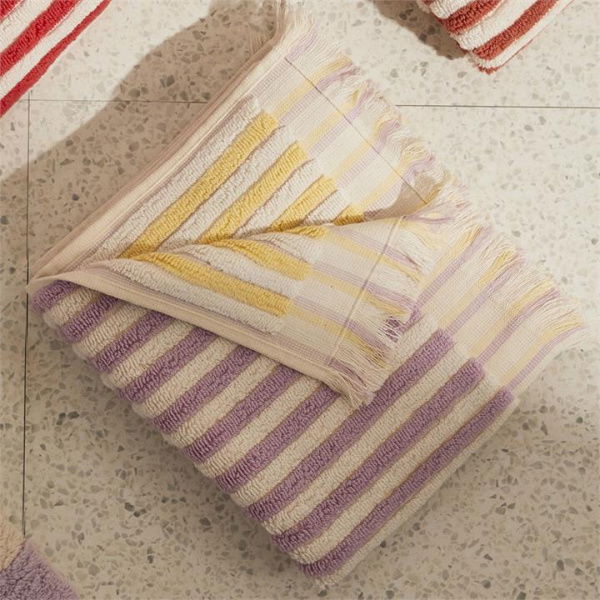 Adairs Purple Bath Sheet European Sophia Violet & Lemon Drop Turkish Cotton Towel Range