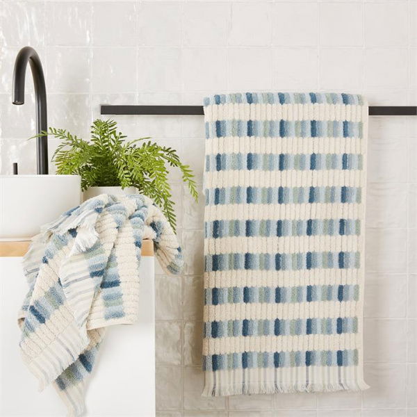 Adairs Blue European Willow Sea Multi Turkish Cotton Bath Sheet