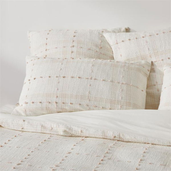 Adairs White European Pillowcase Each Evelyn Shell Pillowcases