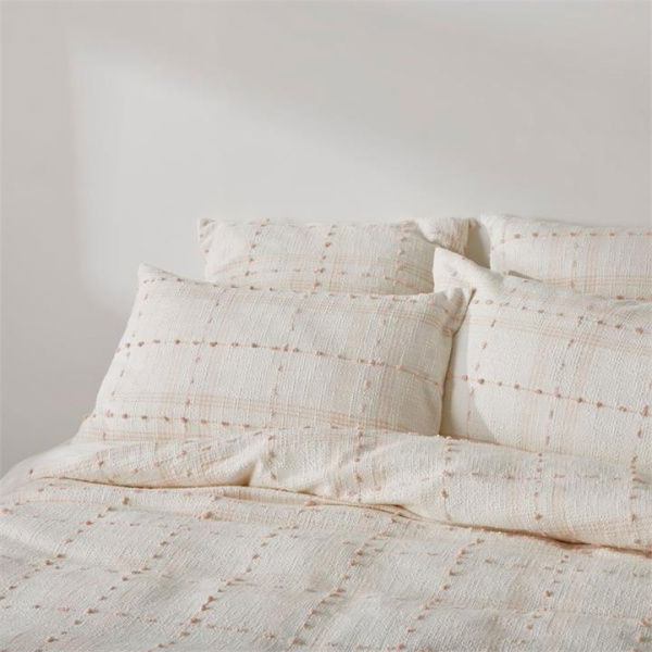 Adairs White Double Evelyn Shell Quilt Cover Separates White