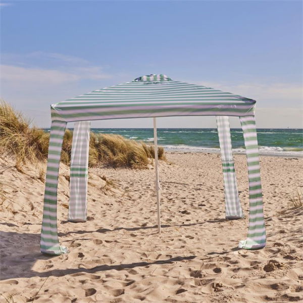 Adairs Green Evergreen Stripe Beach Cabana