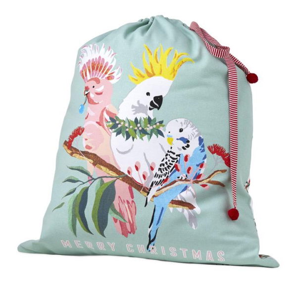 Adairs Green Large Australian Birds Santa Sack