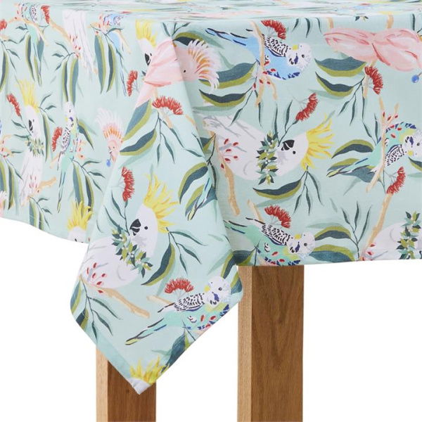 Adairs Green Festive Australian Birds Tablecloth