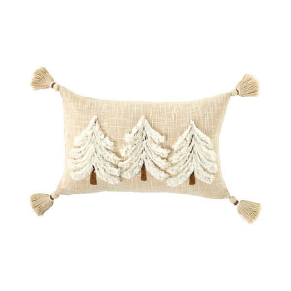 Adairs White Festive Natural Cushion