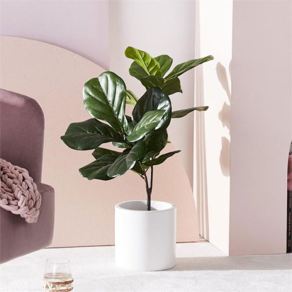 Adairs Green Faux Plant Fiddle Fig Potted 75cm