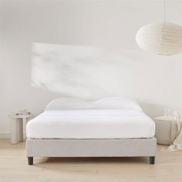 Adairs Grey Finley Light Queen Bed Base