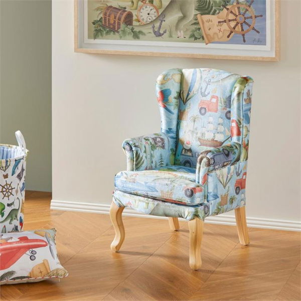 Adairs Blue Adventureland Fleur Harris Mini Armchair