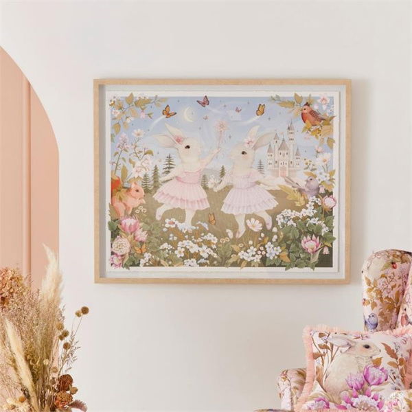 Adairs Pink Wall Art Fleur Harris Woodland Magic