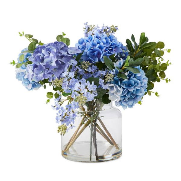 Adairs Blue Fleurs dans leau Blue Hydrangea Bouquet