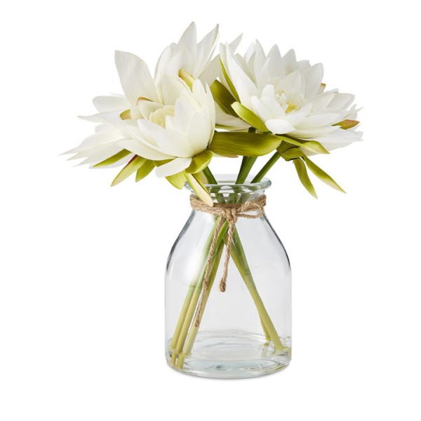 Adairs White Bouquet Fleurs dans l'eau White and Green Water Lilies