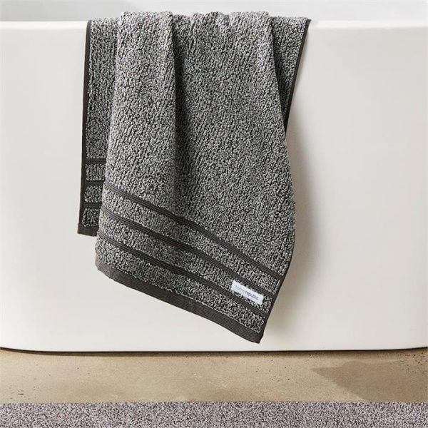 Adairs Grey Flinders Egyptian Graphite Marle Bath Sheet