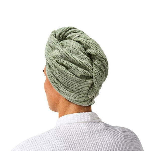 Adairs Green Flinders Eucalyptus Hair Towel Wrap