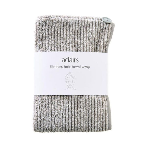 Adairs Grey Marle 25x70cm Flinders Hair Towel Wrap