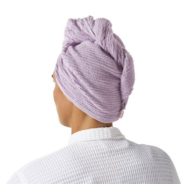 Adairs Flinders Lilac Hair Towel Wrap - Purple (Purple Hair Towel Wrap)