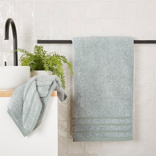 Adairs Green Bath Sheet Flinders Towel Range Mint Marle