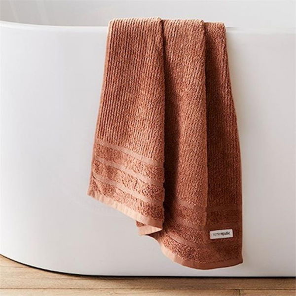 Adairs Orange Bath Sheet Flinders Towel Range Earth Orange