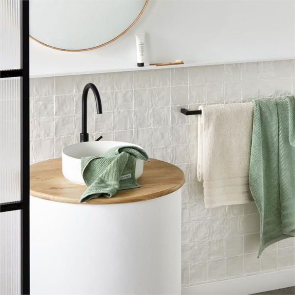 Adairs Green Face Washer Flinders Towel Range Eucalyptus Face Washer