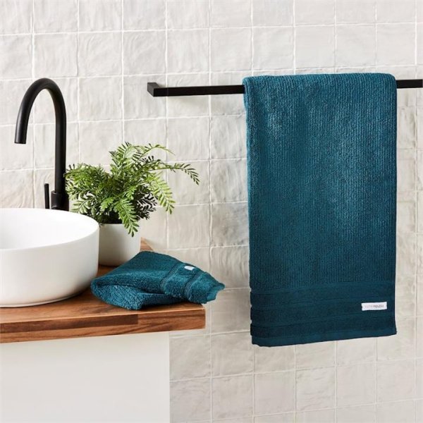 Adairs Fern Blue Bath Towel Flinders Towel Range