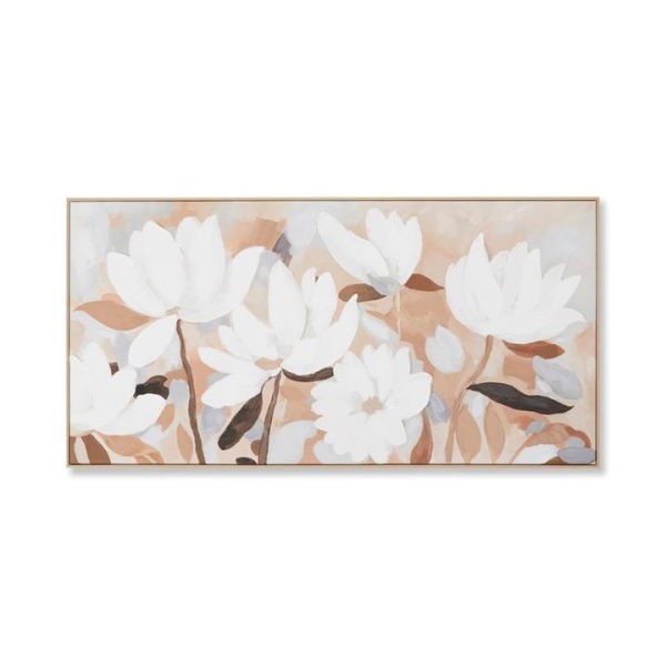 Adairs Floral Life Flower Garden Wall Art - Natural (Natural Wall Art)