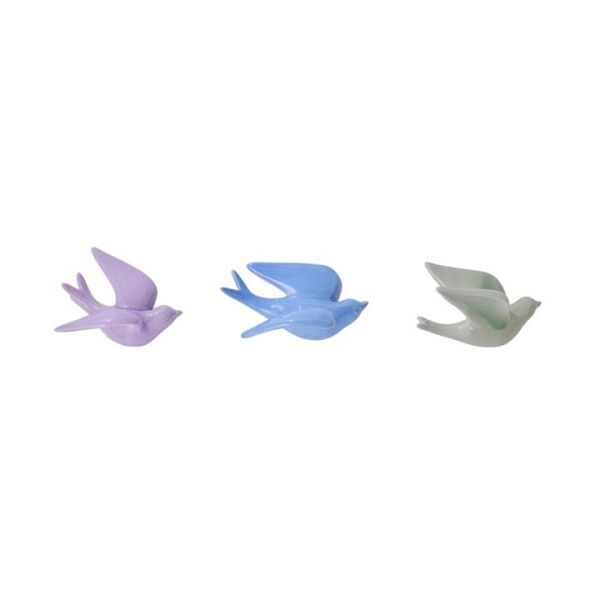 Adairs Flying Swallow Multi Birds Set of 3 - Purple (Purple Set of 3)