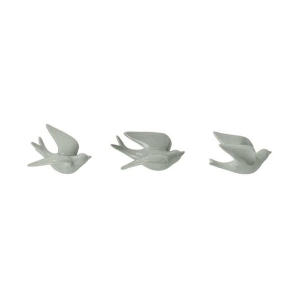 Adairs Flying Swallow Sage Birds Set of 3 - Green (Green Set of 3)