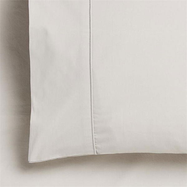 Adairs Fresh Separates European Pillowcase Cloud Grey Each (Grey European Pillowcase Each)