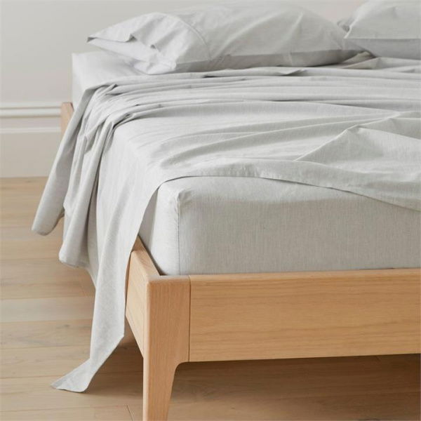 Adairs Grey Marle King Extra Depth Yarn Dyed Sheet Set