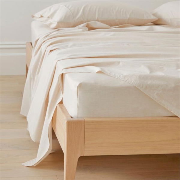 Adairs Natural Marle Fresh Yarn Dyed Double Sheet Set