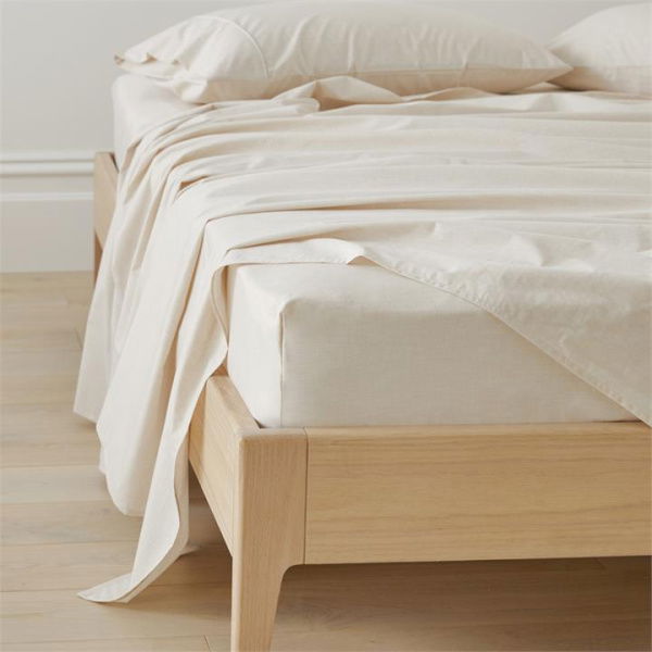 Adairs Natural Marle King Single Fresh Yarn-Dyed Sheet Set