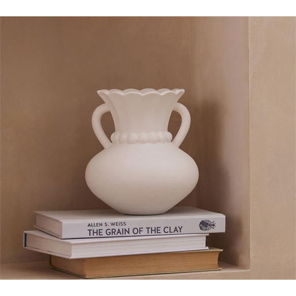 Adairs Gaia White Small Vase (White Vase)