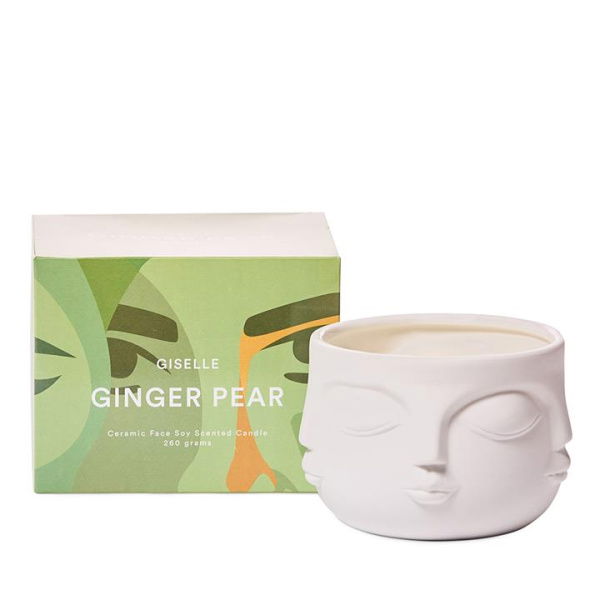 Adairs White Giselle Ginger Pear Candle 260g