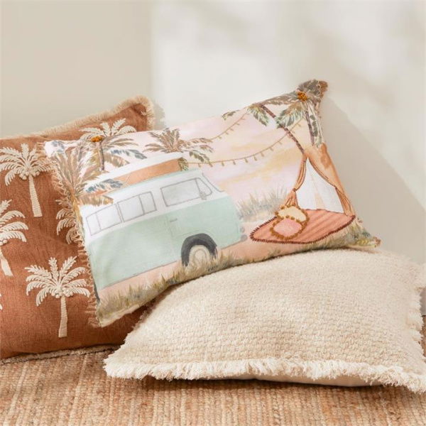 Adairs Pink Cushion Glamping Sunset