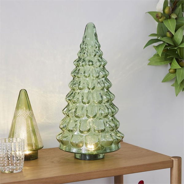 Adairs Green Tree Glass Green Luxe Decorative Christmas