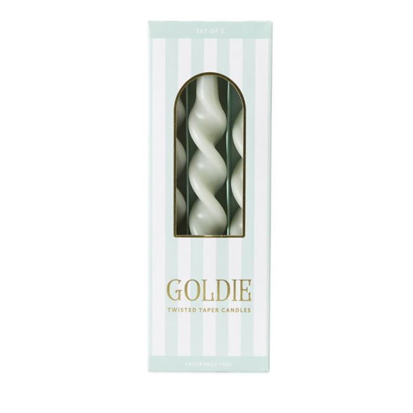 Adairs Green Goldie Soft Sage Taper Candles 3 Pack