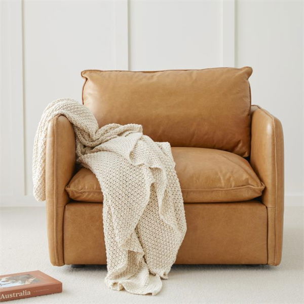 Adairs Natural Hallstatt Chunky Knit Throw